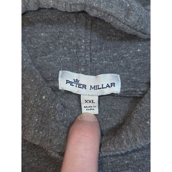 Peter Millar Mens Gray Hoodie XXL Cotton Blend Pullover Mens Casual Hoodie - Picture 6 of 8